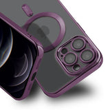 iPhone 12 Pro Max Kuori Glitter Läpinäkyvä MagSafe Violetti