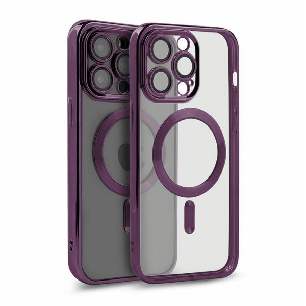 iPhone 12 Pro Max Kuori Glitter Läpinäkyvä MagSafe Violetti