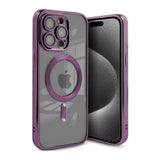 iPhone 15 Pro Max Kuori Glitter Läpinäkyvä MagSafe Violetti