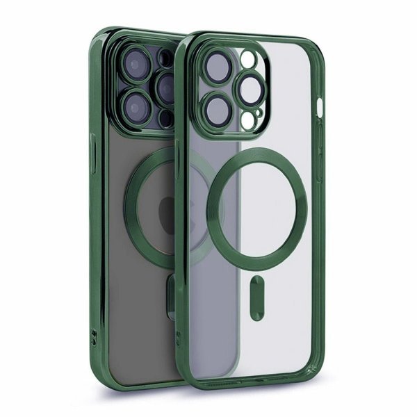 iPhone 15 Pro Max Kuori Kimalteleva Läpinäkyvä MagSafe Vihreä