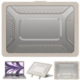 MacBook Air 13 M2 (A2681) Suojakuori Panssari Jalustatoiminnolla Beige
