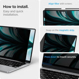 Spigen MacBook Air 13 M2/M3/M4 Näytönsuoja Safe View