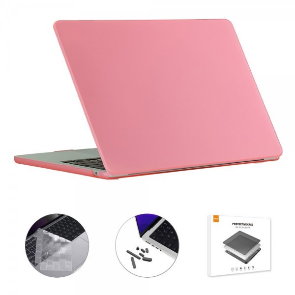 Enkay MacBook Air 15 M2 (A2941) Kuori näppäimistön suojalla, pinkki