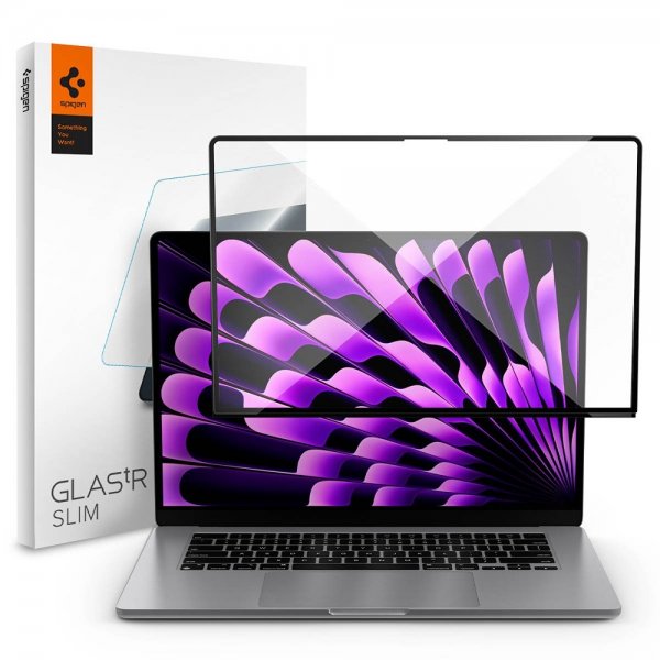 Spigen MacBook Air 15 M2 (A2941)/M3 (A3114) Näytönsuoja GLAS.tR Slim