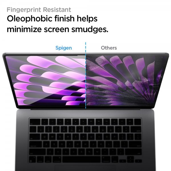 Spigen MacBook Air 15 M2 (A2941)/M3 (A3114) Näytönsuoja GLAS.tR Slim