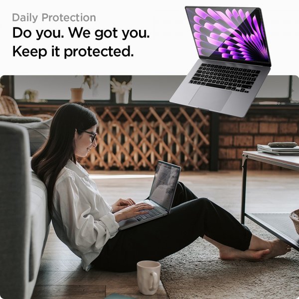 Spigen MacBook Air 15 M2 (A2941)/M3 (A3114) Näytönsuoja GLAS.tR Slim