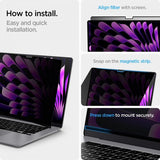 Spigen MacBook Air 15 M2 (A2941)/M3 (A3114) Näytönsuoja Safe View Privacy