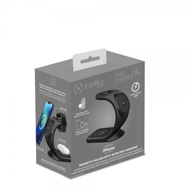 Celly MagCharge 3-in-1 langaton laturi