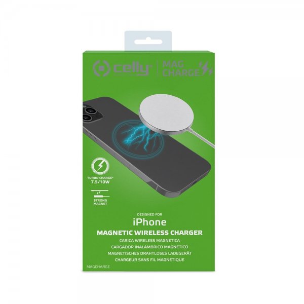 Celly Langaton Laturi Magnetic Wireless Charger 10W MagSafe