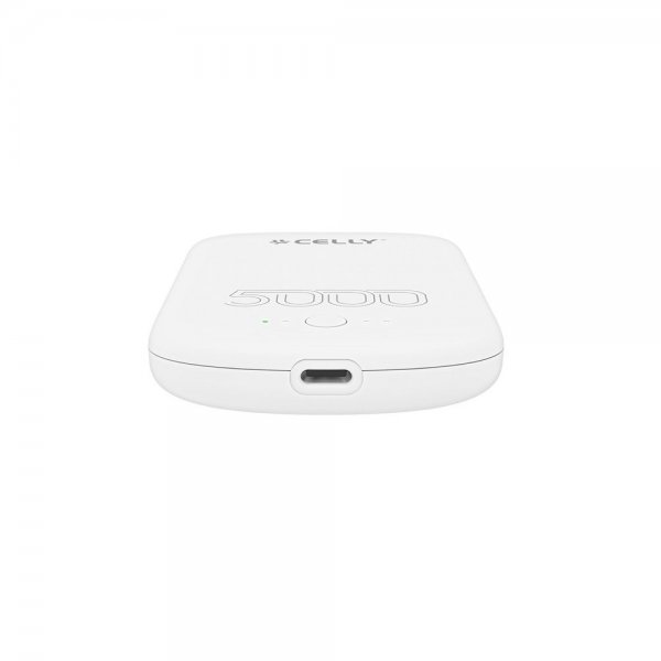 Celly Magneettinen Varavirtalähde 5000 mAh 10W MagSafe Valkoinen