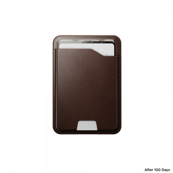 Nomad MagSafe-korttikotelo nahkaa Mag Wallet Find My Tracking, ruskea