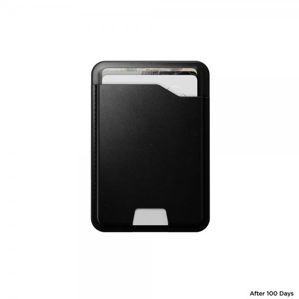 Nomad MagSafe-korttikotelo nahkaa Mag Wallet Find My Tracking, musta