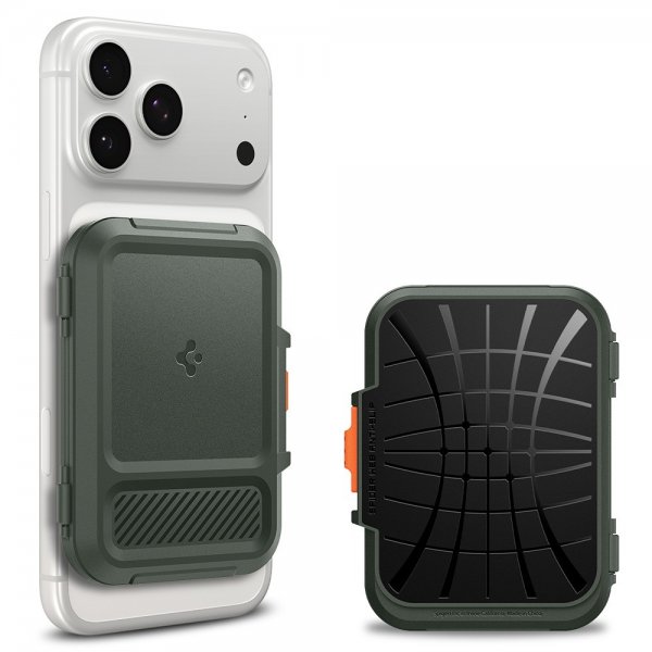 Spigen MagSafe-korttikotelo Lock Fit MagFit Military Green