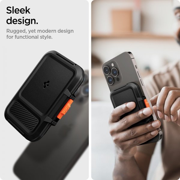 Spigen MagSafe-korttikotelo Lock Fit MagFit Musta