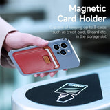 Dux Ducis MagSafe Korttikotelo Magnetic Leather Wallet Punainen