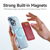 Dux Ducis MagSafe Korttikotelo Magnetic Leather Wallet Punainen