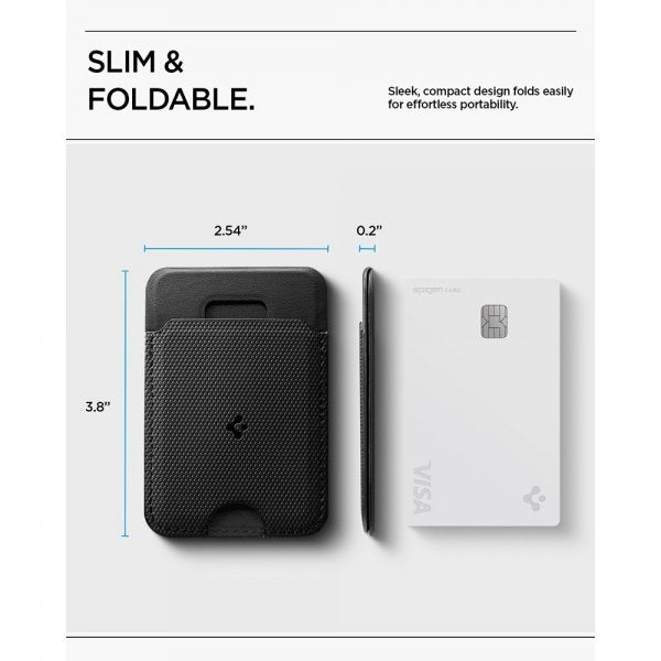 Spigen MagSafe -korttikotelo Slim Fold MagFit Musta Musta