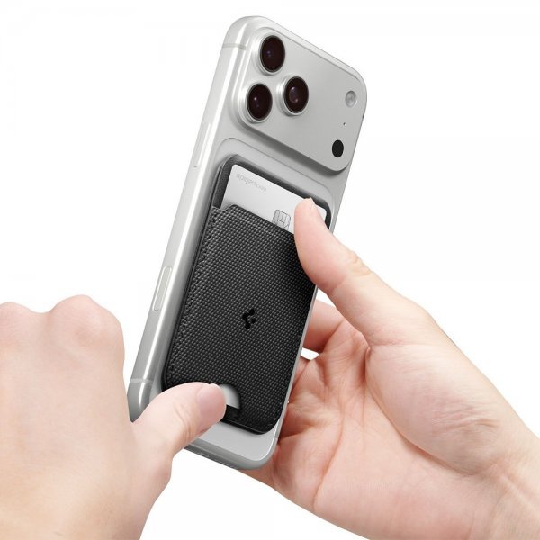 Spigen MagSafe -korttikotelo Slim Fold MagFit Musta Musta