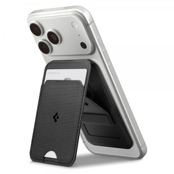 Spigen MagSafe -korttikotelo Slim Fold MagFit Tripod S314-3 Musta