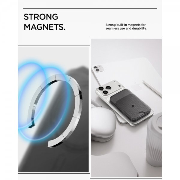 Spigen MagSafe korttikotelo Slim Fold MagFit Tripod, musta