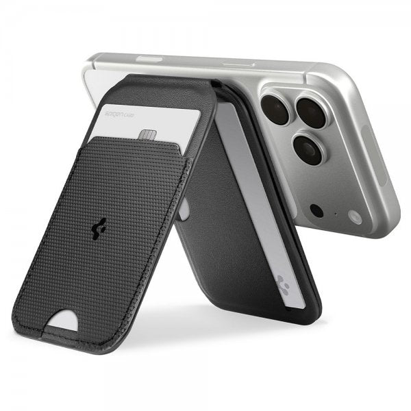 Spigen MagSafe korttikotelo Slim Fold MagFit Tripod, musta