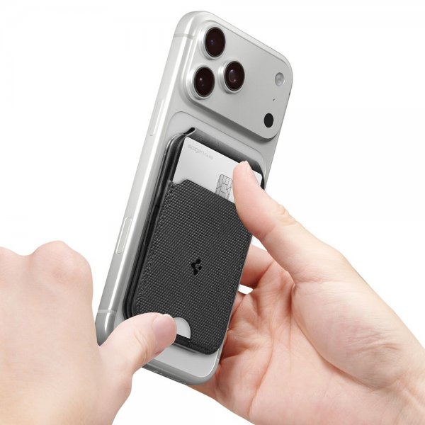 Spigen MagSafe korttikotelo Slim Fold MagFit Tripod, musta