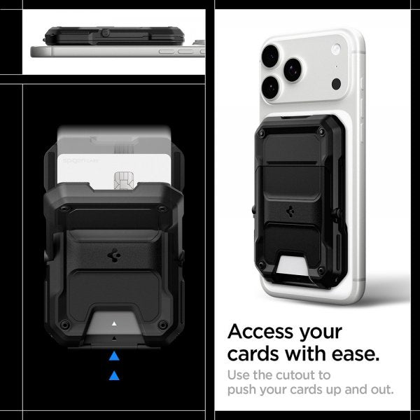 Spigen MagSafe Korttipidike Tough Armor Pro MagFit Musta