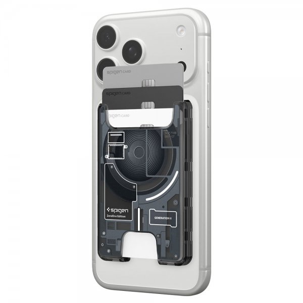 Spigen MagSafe-korttikotelo Ultra Hybrid Zero One MagFit, musta