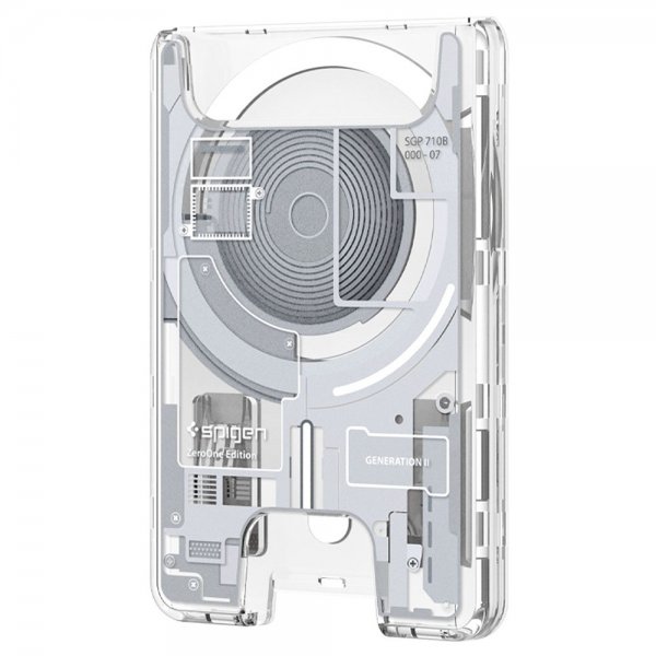 Spigen MagSafe-korttikotelo Ultra Hybrid Zero One MagFit, valkoinen