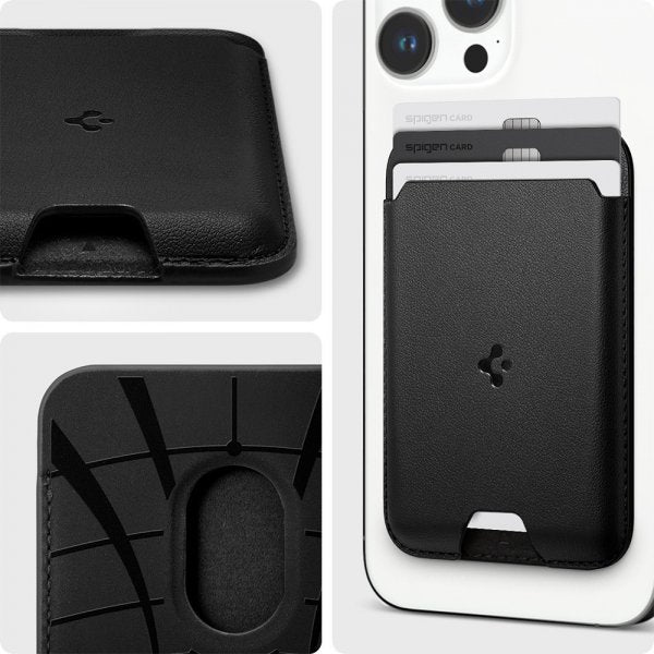 Spigen MagSafe korttikotelo Valentinus 3 Cards Holder MagFit Black