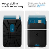 Spigen MagSafe korttikotelo Valentinus 3 Cards Holder MagFit Black