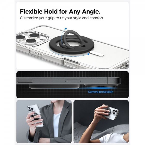Spigen MagSafe -puhelinteline Dual Pop, musta