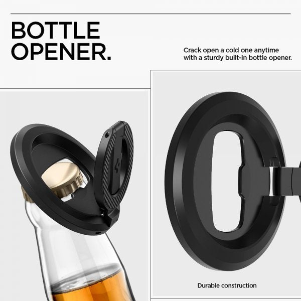 Spigen MagSafe O-Mag -puhelinteline jalustalla Mag Fit, musta
