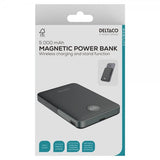 Deltaco MagSafe Powerbank jalustalla 5000 mAh 20W Musta