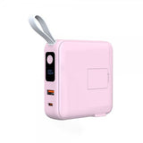 Mobile Origin MagSafe-varavirtalähde/matkalaturi, sisäänrakennetut kaapelit/Apple Watch -lataus, pinkki