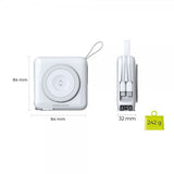 Mobile Origin MagSafe-varavirtalähde/matkalaturi Sisäänrakennetut kaapelit/Apple Watch -lataus Valkoinen