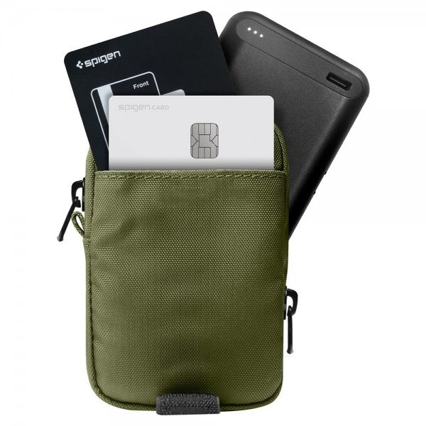 Spigen MagSafe Kotelo Kannettava Järjestelylaukku Snap Zip MagFit Olive Green