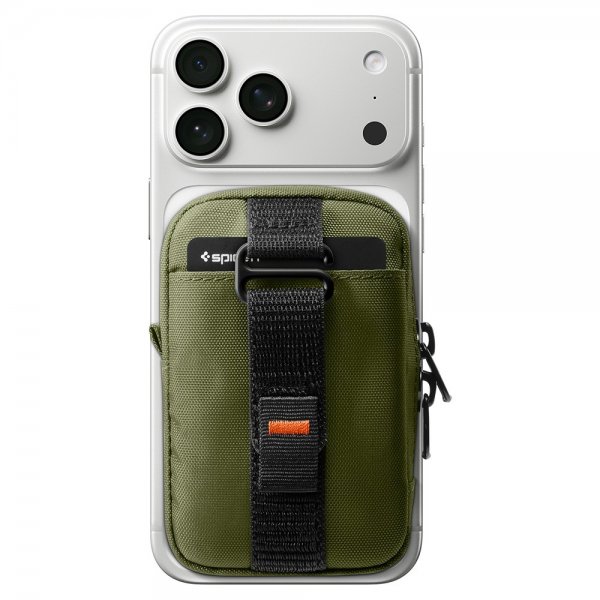 Spigen MagSafe Kotelo Kannettava Järjestelylaukku Snap Zip MagFit Olive Green
