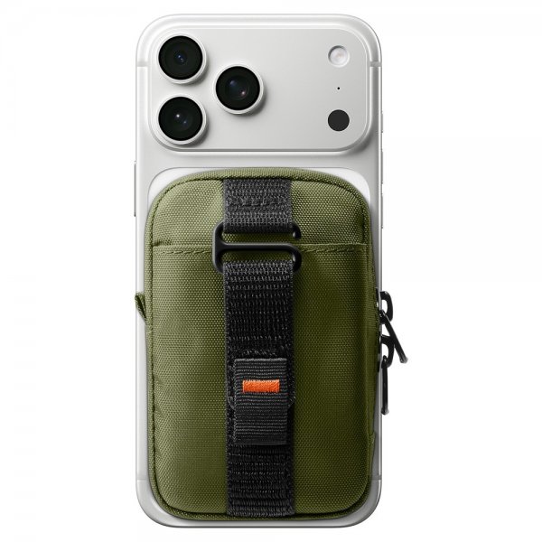 Spigen MagSafe Kotelo Kannettava Järjestelylaukku Snap Zip MagFit Olive Green