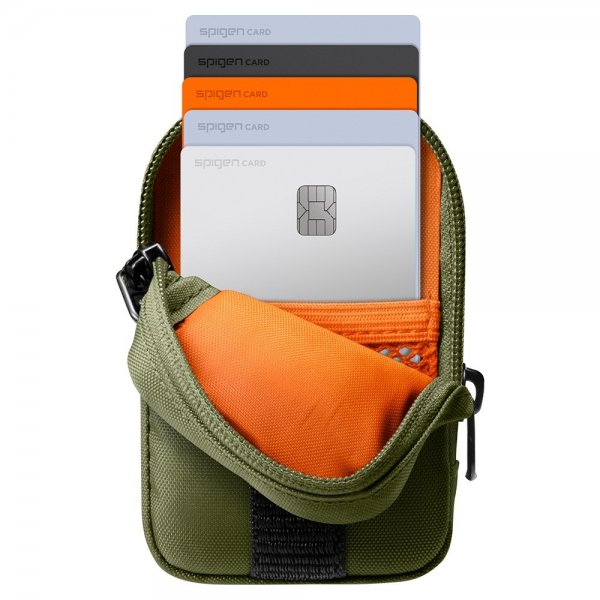 Spigen MagSafe Kotelo Kannettava Järjestelylaukku Snap Zip MagFit Olive Green