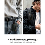 Spigen MagSafe Kotelo Kannettava Järjestäjätasku Snap Zip MagFit Musta