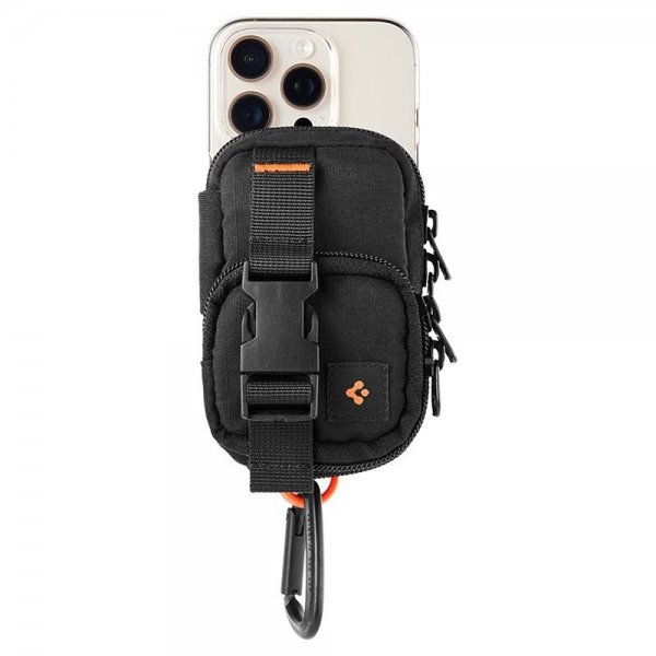 Spigen MagSafe Kotelo Kannettava Järjestäjätasku Snap Zip MagFit Musta