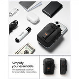 Spigen MagSafe-laukku, kannettava järjestäjäpussi, Tintap Zip MagFit, musta