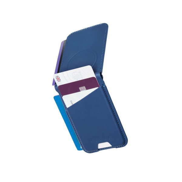 Mujjo Korttikotelo MagSafe Wallet Stand Monaco Blue