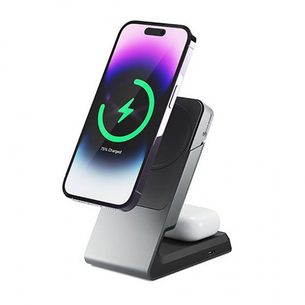 ALOGIC Matrix 2-In-1 Universal Magnetic Charging Dock MagSafe Musta