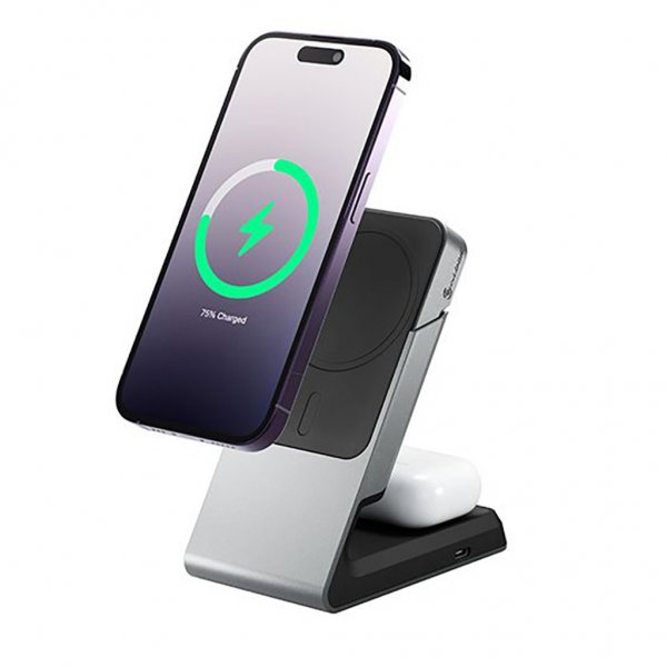 ALOGIC Matrix 2-In-1 Universal Magnetic Charging Dock MagSafe Musta