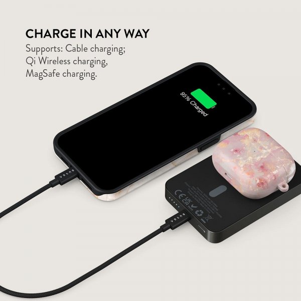 Burga Powerbank MagSafe 5000 mAh Golden Coral Harmaa