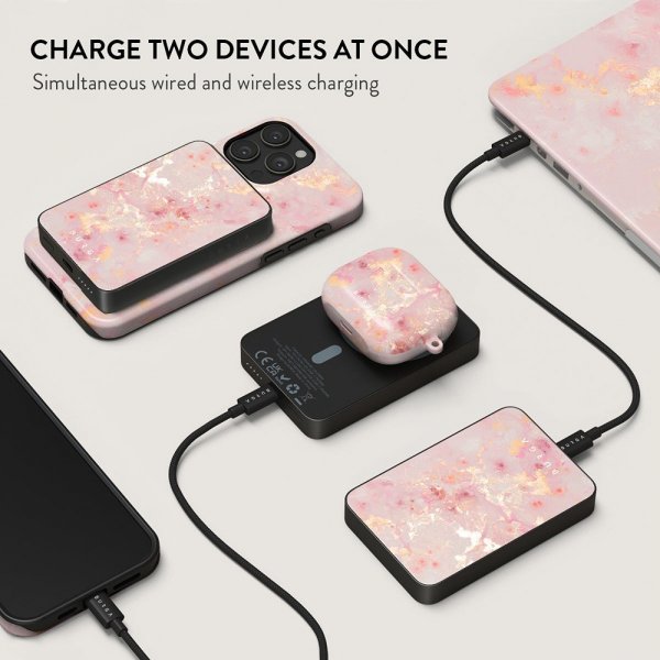 Burga Powerbank MagSafe 5000 mAh Golden Coral Harmaa