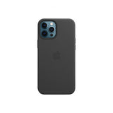 Apple Alkuperäinen iPhone 12 Pro Max Kuori Leather Case MagSafe Musta