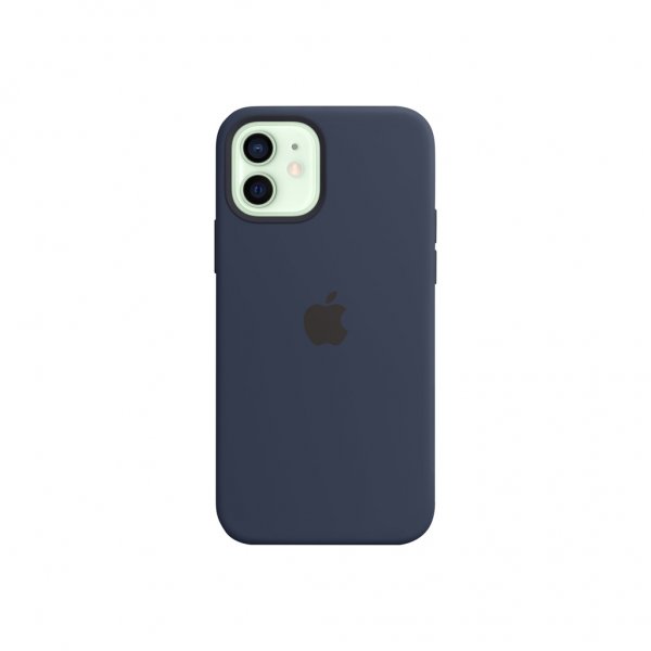Apple alkuperäinen iPhone 12 / iPhone 12 Pro -silikonikuori MagSafe Deep Navy